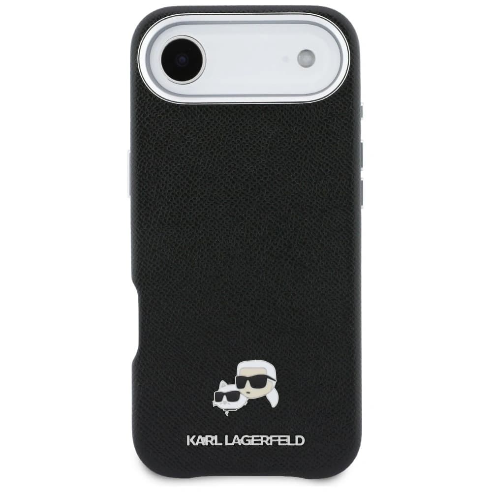 Karl Lagerfeld Karl & Choupette Hlava Sponky Saffiano MagSafe Apple iPhone Air černé
 - 3