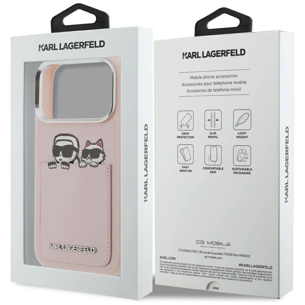 Karl Lagerfeld Karl & Choupette Print & Pocket Apple iPhone 17 Pro Max pink
 - 8