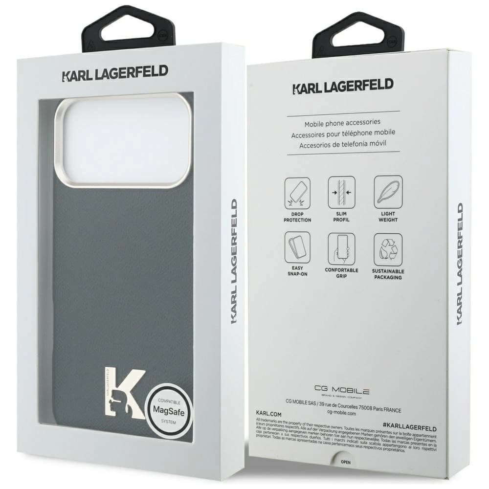 Karl Lagerfeld Karl Head Logo MagSafe Apple iPhone 17 Pro Max negru - 8