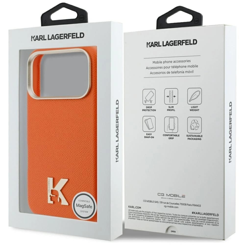 Karl Lagerfeld Karl Head Logo MagSafe Apple iPhone 17 Pro orange - 8