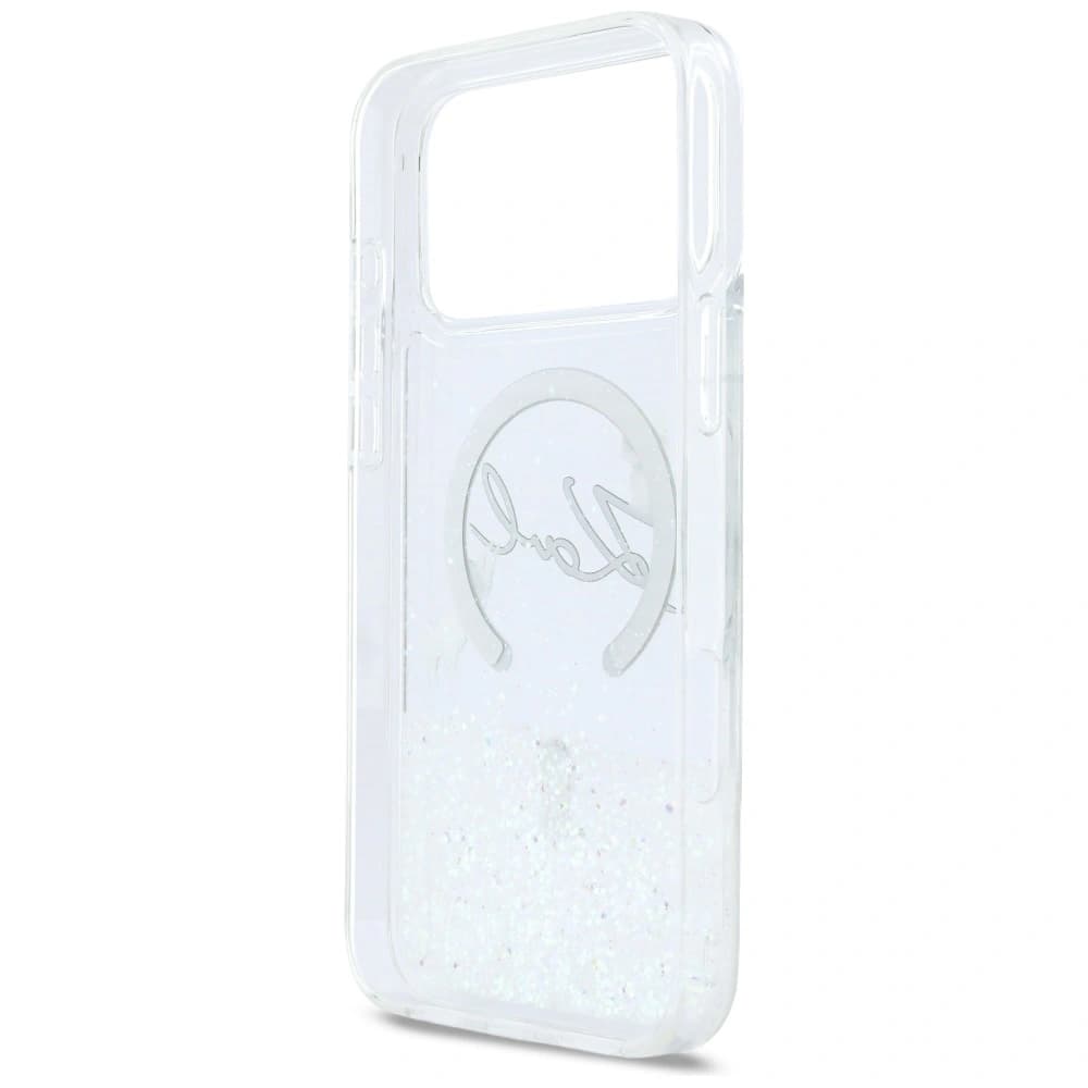 Karl Lagerfeld Liquid Glitter Karl Script Logo MagSafe Apple iPhone 17 Pro Max transparent - 7