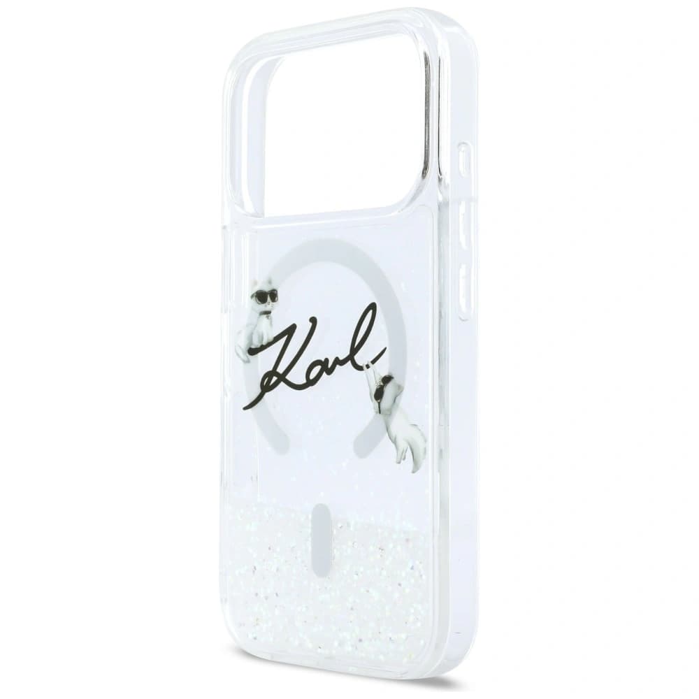Karl Lagerfeld Liquid Glitter Karl Script Logo MagSafe Apple iPhone 17 Pro transparent - 6