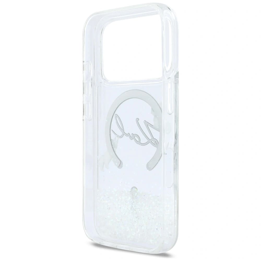 Karl Lagerfeld Liquid Glitter Karl Script Logo MagSafe Apple iPhone 17 Pro transparent - 7