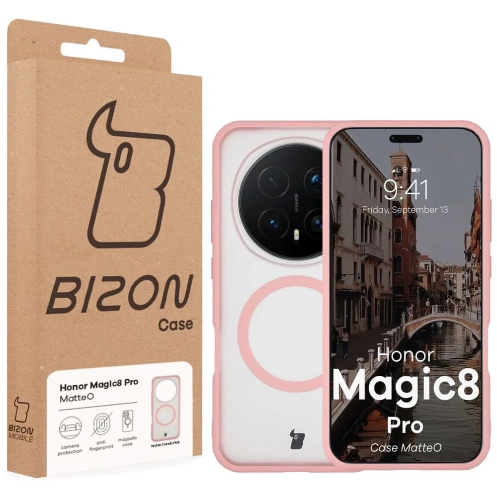 Bizon Case MatteO Magnetický Honor Magic8 Pro kouřově světle růžový
 - 7
