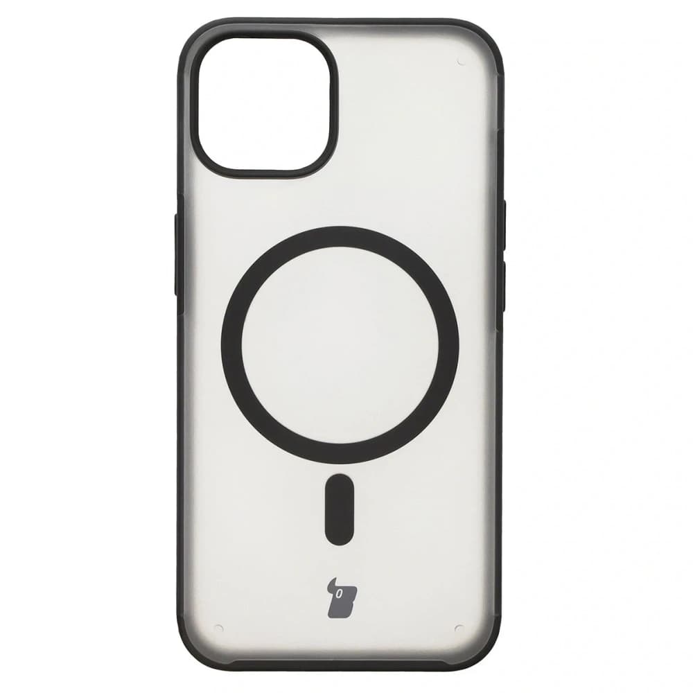 Bizon MatteO Magnetic Pack Apple iPhone 14 / 13 negru fumuriu - 2