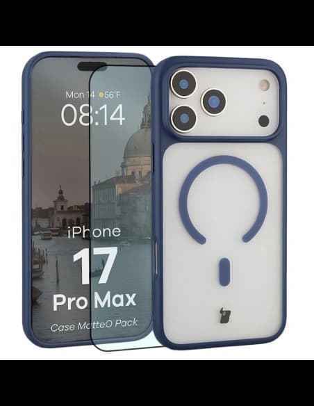 Bizon MatteO Mágneses Csomag Apple iPhone 17 Pro Max füstös kék
