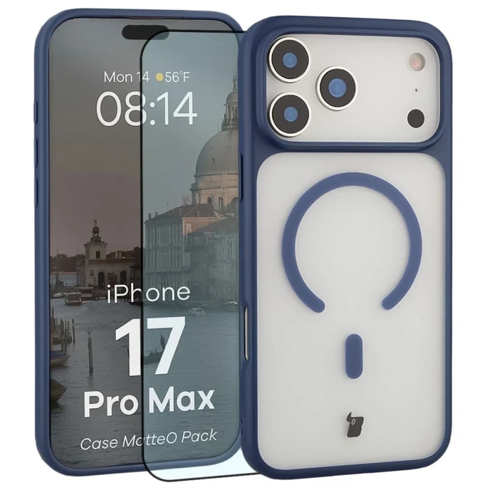 Bizon MatteO Magnetic Pack Apple iPhone 17 Pro Max smoky blue - 1