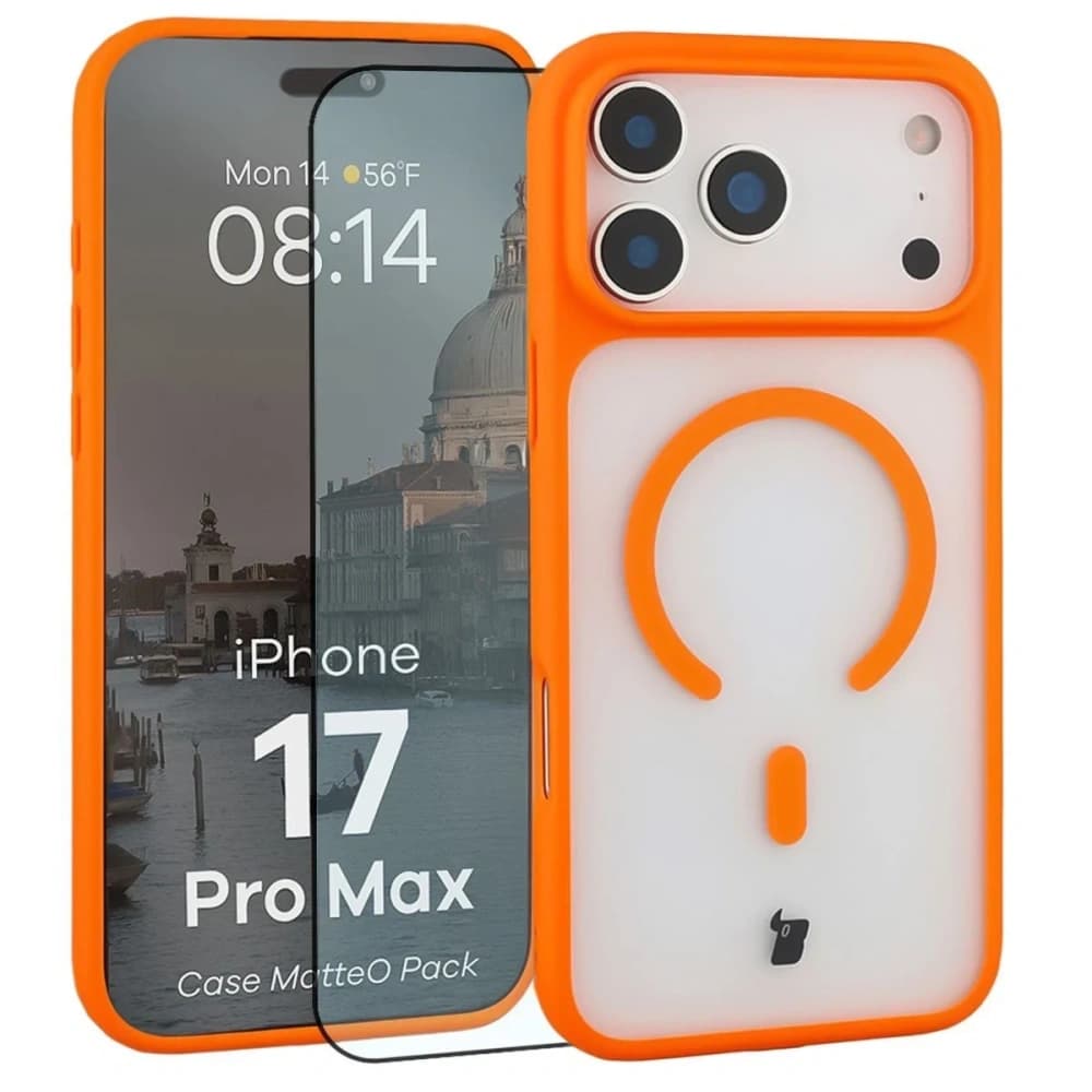 Bizon MatteO Magnetic Pack Apple iPhone 17 Pro Max smoky orange - 1