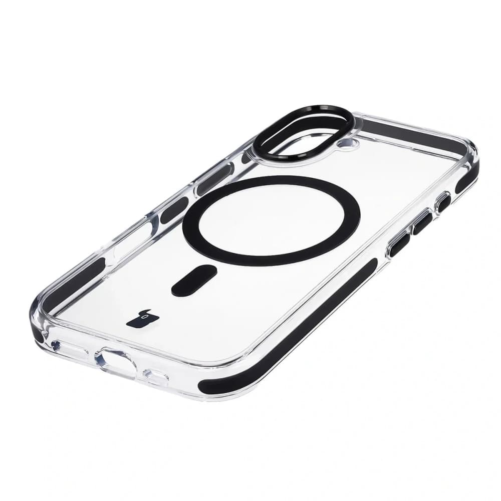 Bizon Case Marco Magnetic Apple iPhone 17 klar mit einem schwarzen Rahmen
 - 3