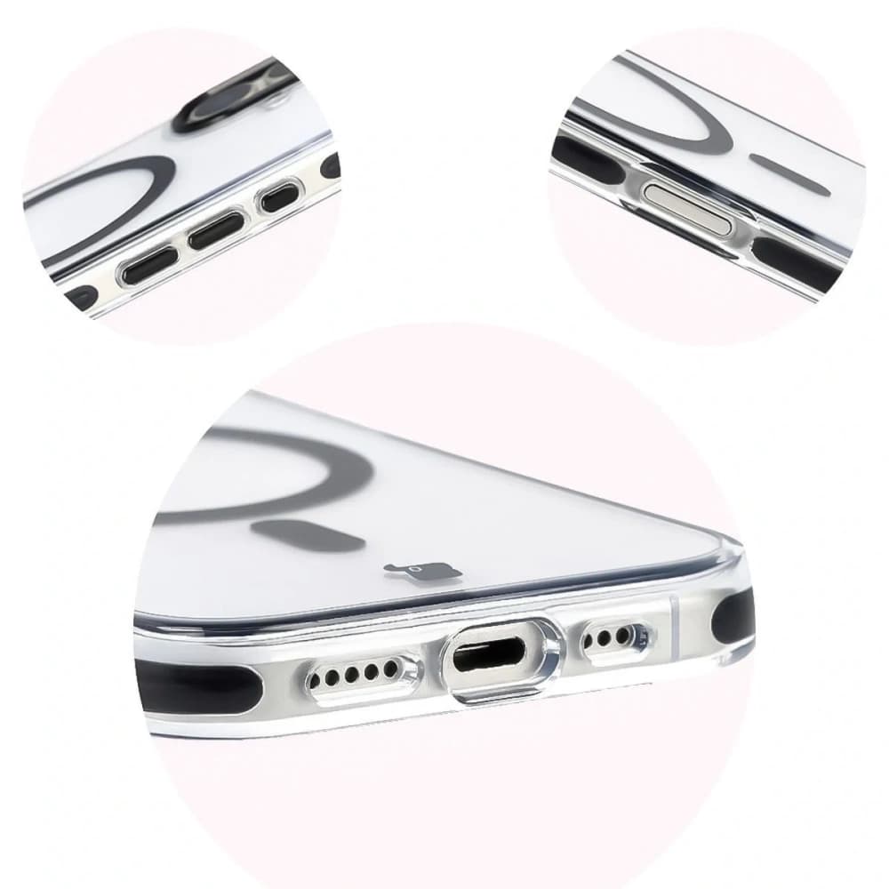 Bizon Case Marco Magnetic Apple iPhone 17 klar mit einem schwarzen Rahmen
 - 9