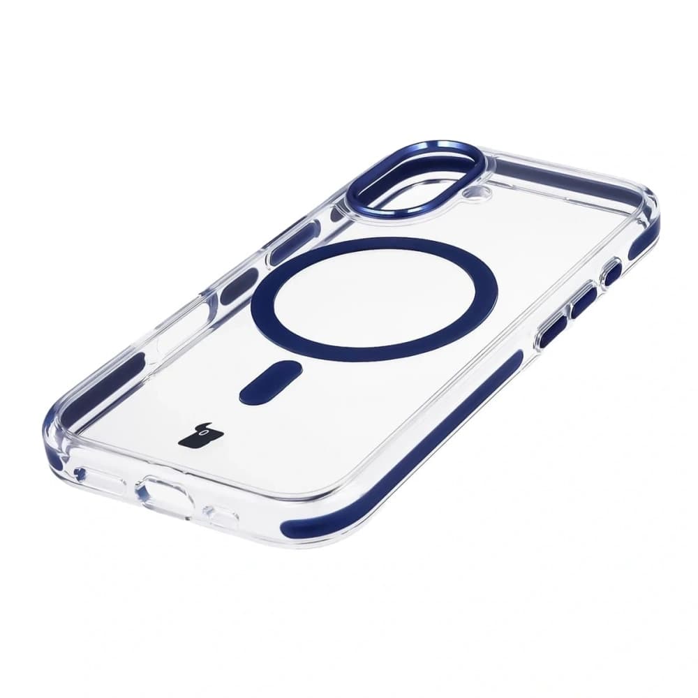 Bizon Case Marco Magnetic Apple iPhone 17 clear with a blue frame - 3