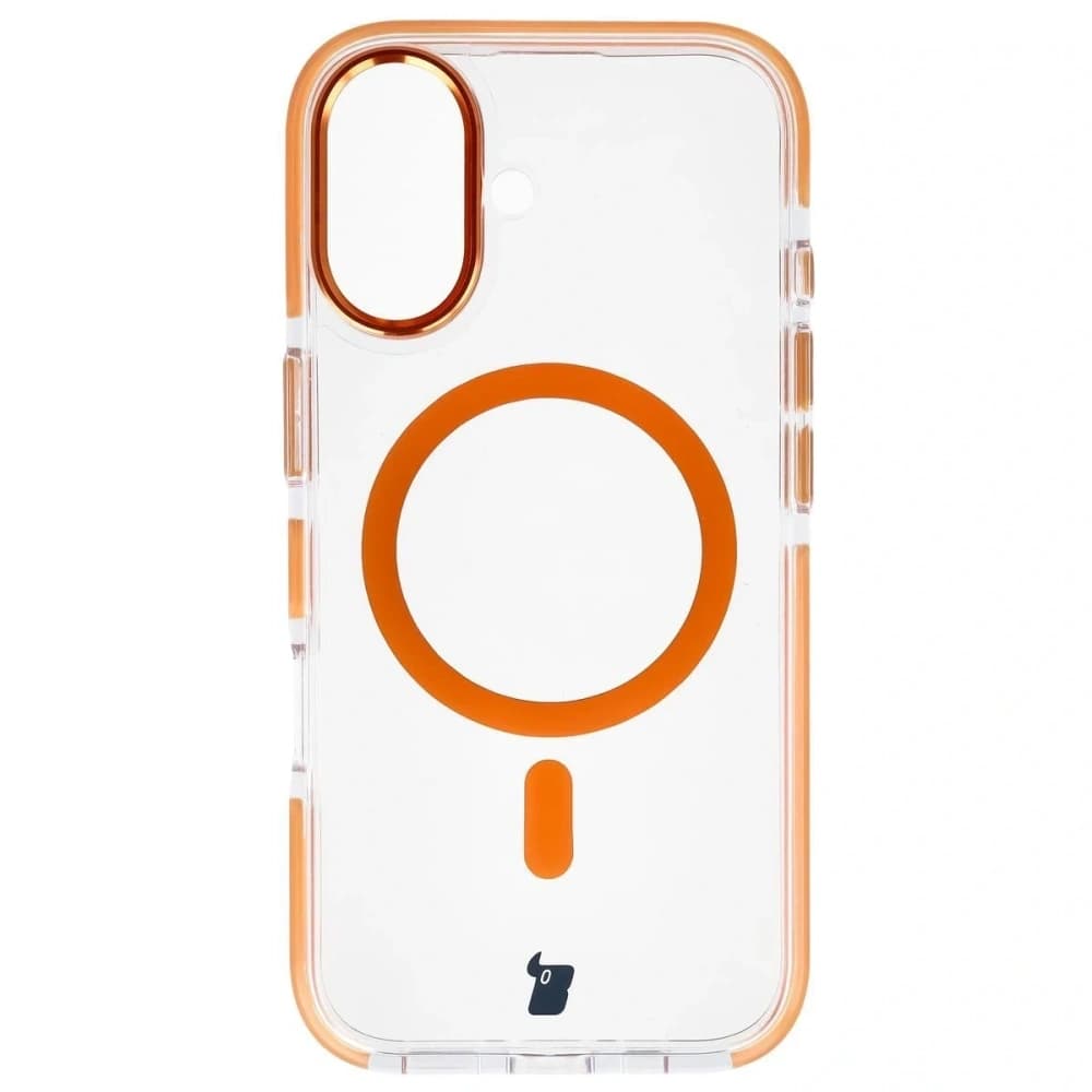 Bizon Case Marco Mágneses Apple iPhone 17 átlátszó narancs kerettel
 - 2