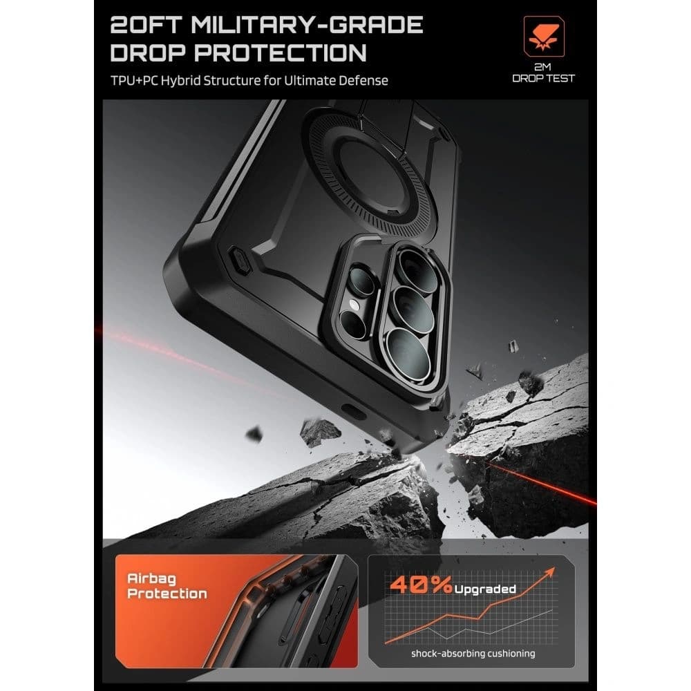 Supcase Unicorn Beetle Pro Mag MagSafe Samsung Galaxy S26 Ultra fekete
 - 3