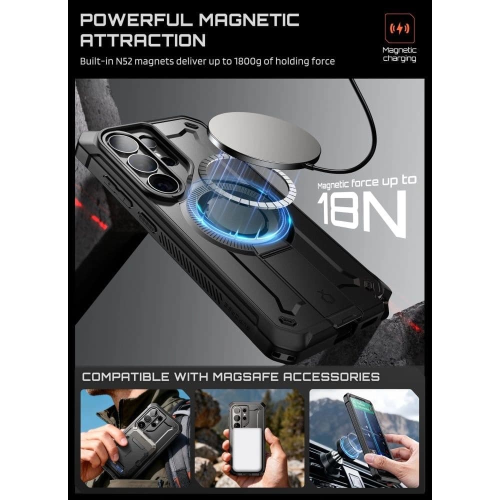 Supcase Unicorn Beetle Pro Mag MagSafe Samsung Galaxy S26 Ultra fekete
 - 4