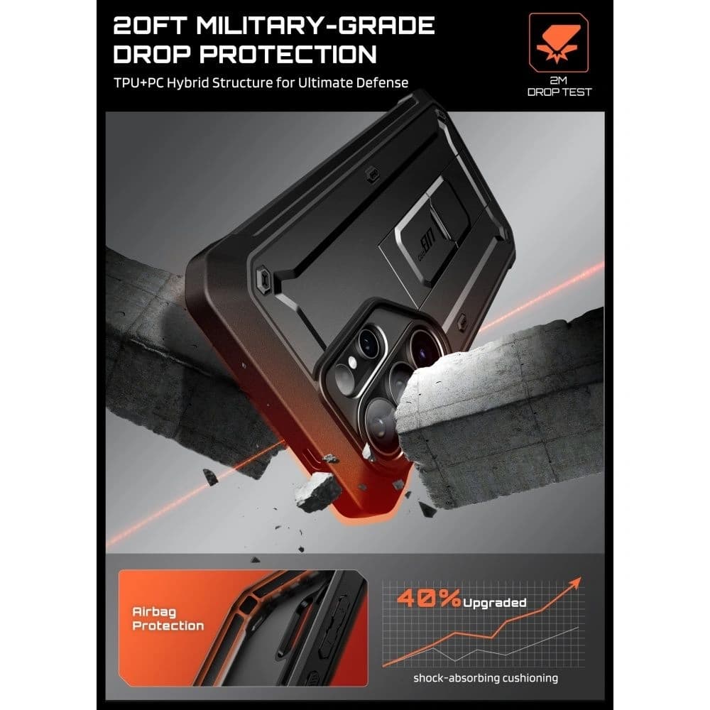 Supcase Unicorn Beetle Pro & Sticlă Temperată Samsung Galaxy S26 Ultra Negru
 - 3