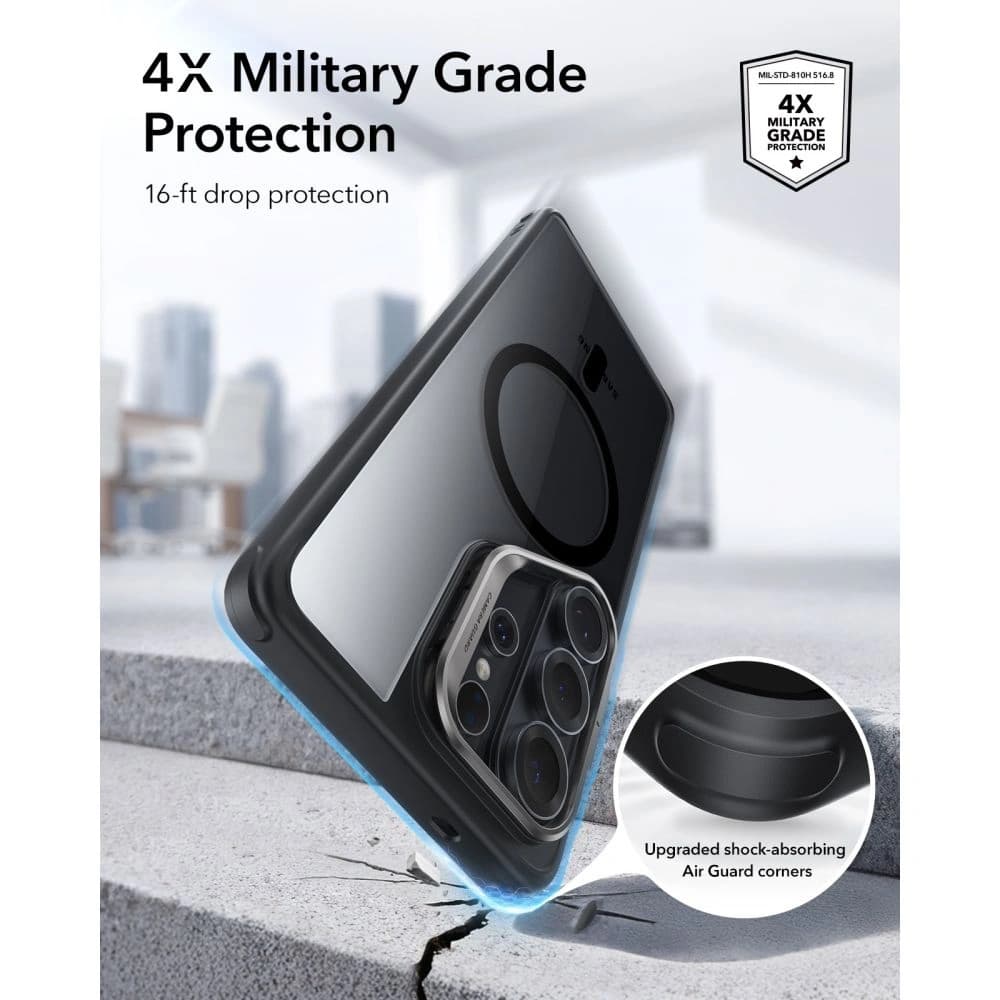 ESR Classic Hybrid Kickstand MagSafe Samsung Galaxy S26 Ultra Clear/black - 5