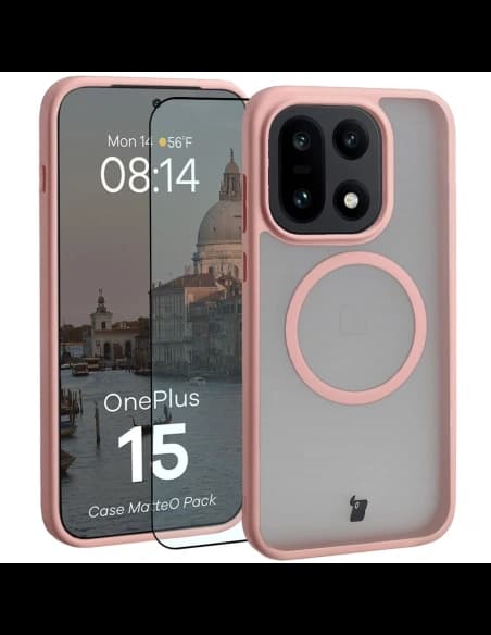 Bizon MatteO Magnetic Pack OnePlus 15 rauchhellrosa
