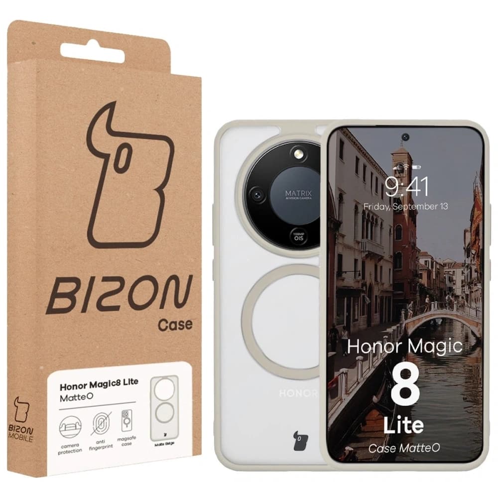 Bizon Case MatteO Magnetic Honor Magic8 Lite kouřový béžový
 - 7