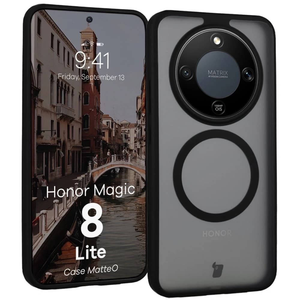 Bizon Case MatteO Magnetic Honor Magic8 Lite smoky black - 1