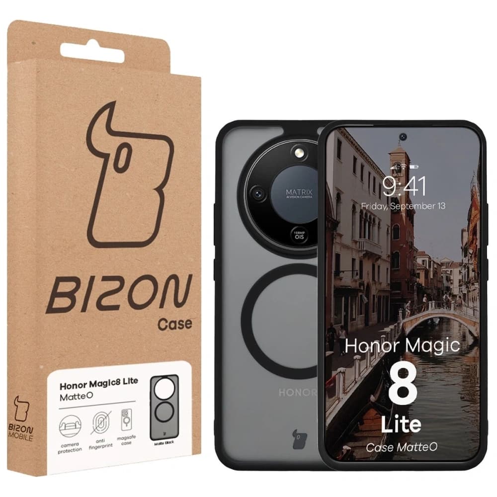 Bizon Case MatteO Magnetic Honor Magic8 Lite smoky black - 7