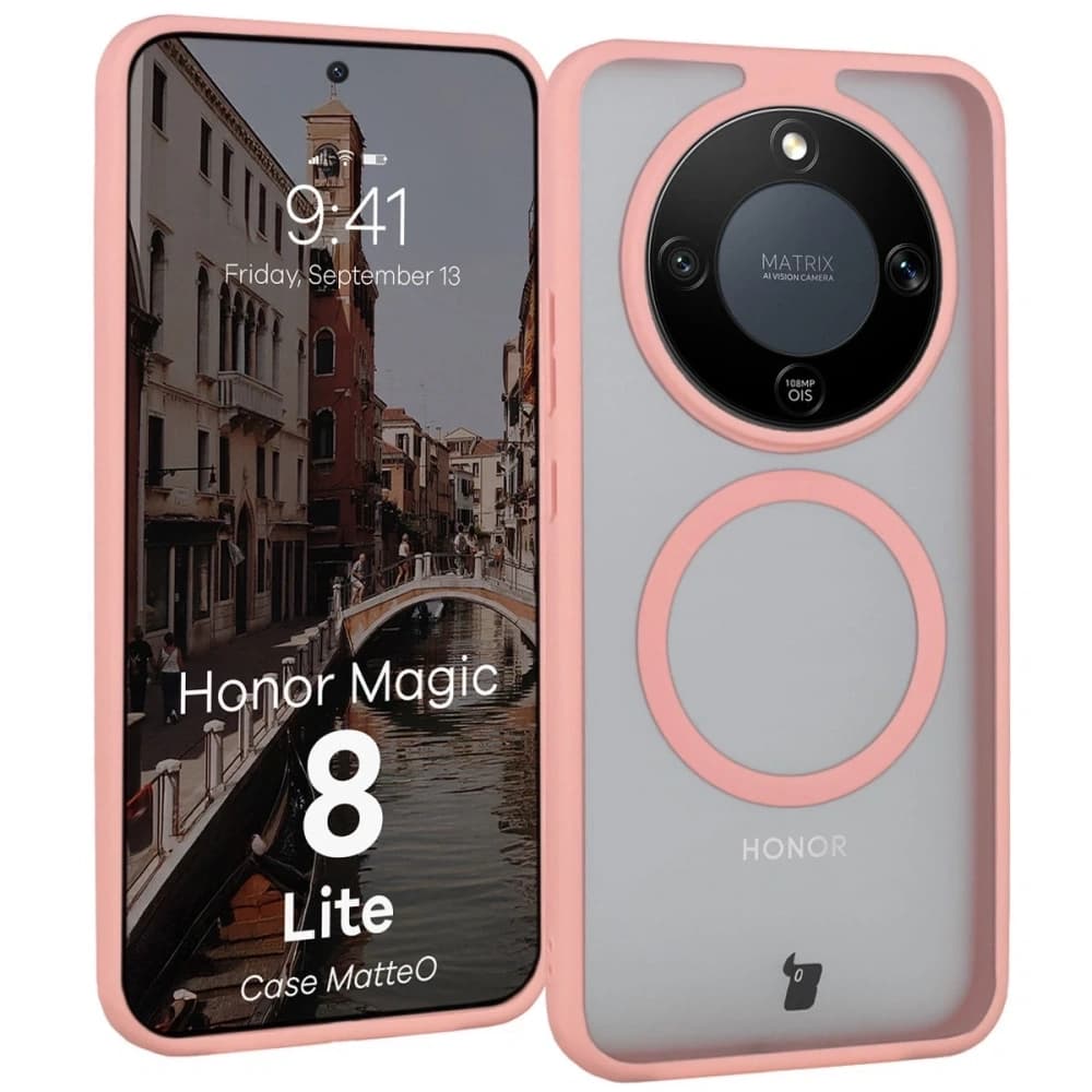 Bizon Case MatteO Magnetic Honor Magic8 Lite smoky light pink - 1