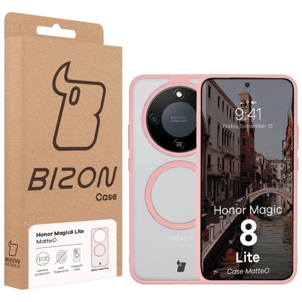 Bizon Case MatteO Magnetic Honor Magic8 Lite smoky light pink - 7