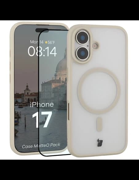 Bizon MatteO Magnetic Pack Apple iPhone 17 füstös bézs
