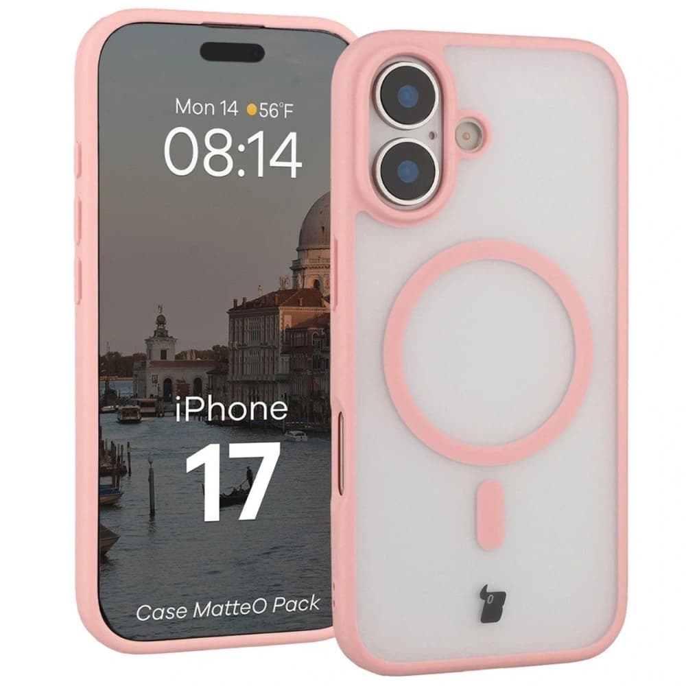 Bizon MatteO Magnetic Pack Apple iPhone 17 smoky light pink - 3