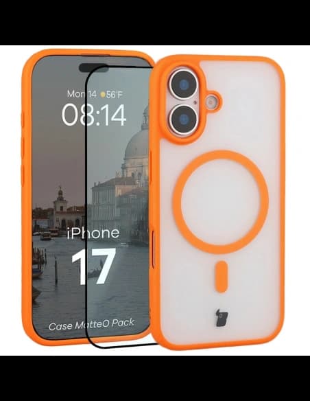 Bizon MatteO Magnetic Pack Apple iPhone 17 füstös narancs
