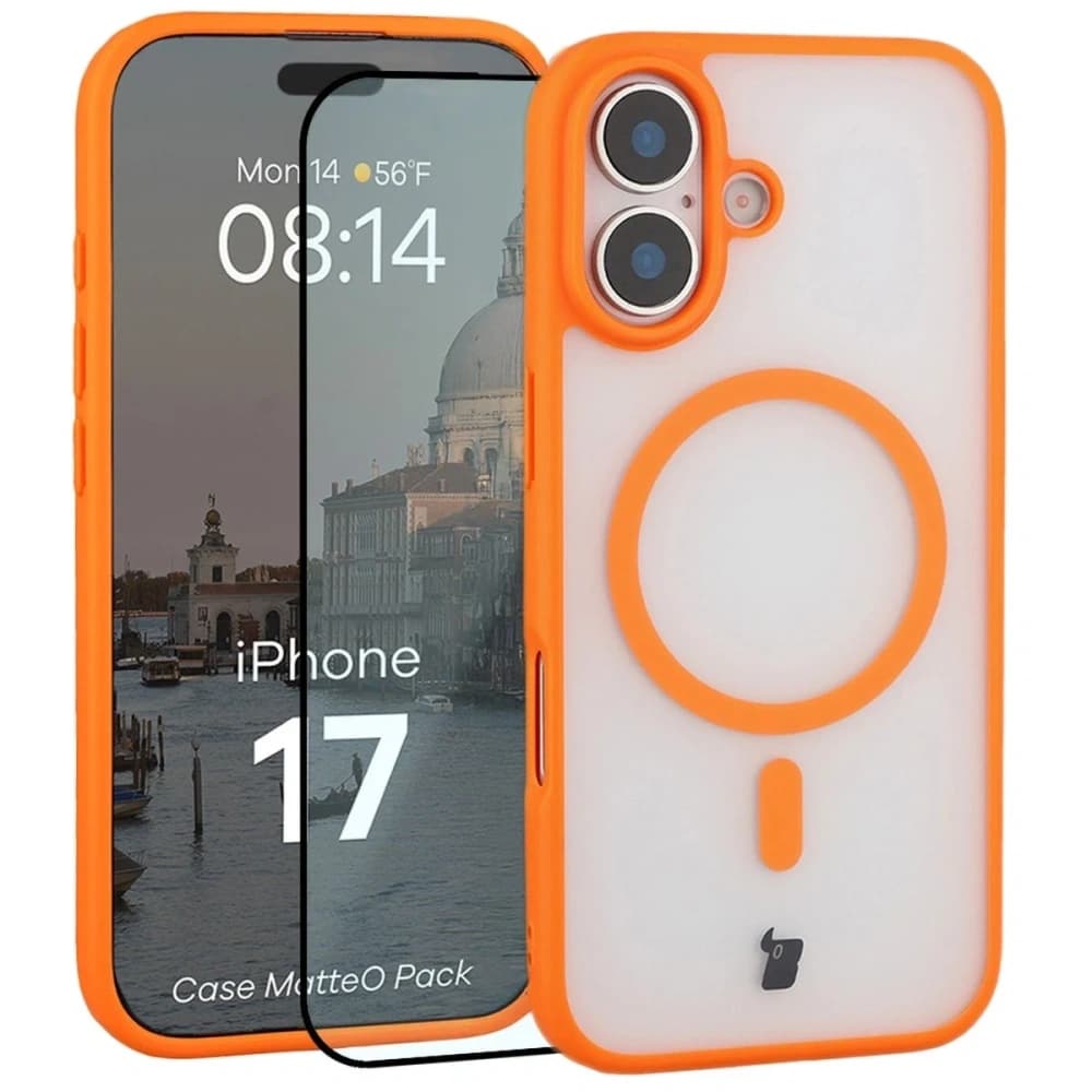 Bizon MatteO Magnetic Pack Apple iPhone 17 smoky orange - 1
