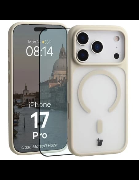 Bizon MatteO Magnetic Pack Apple iPhone 17 Pro rauchig beige
