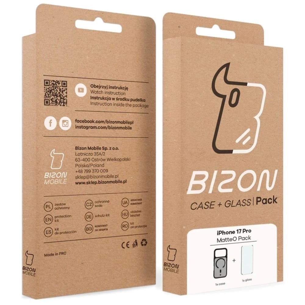 Bizon MatteO Magnetic Pack Apple iPhone 17 Pro fumuriu negru
 - 10
