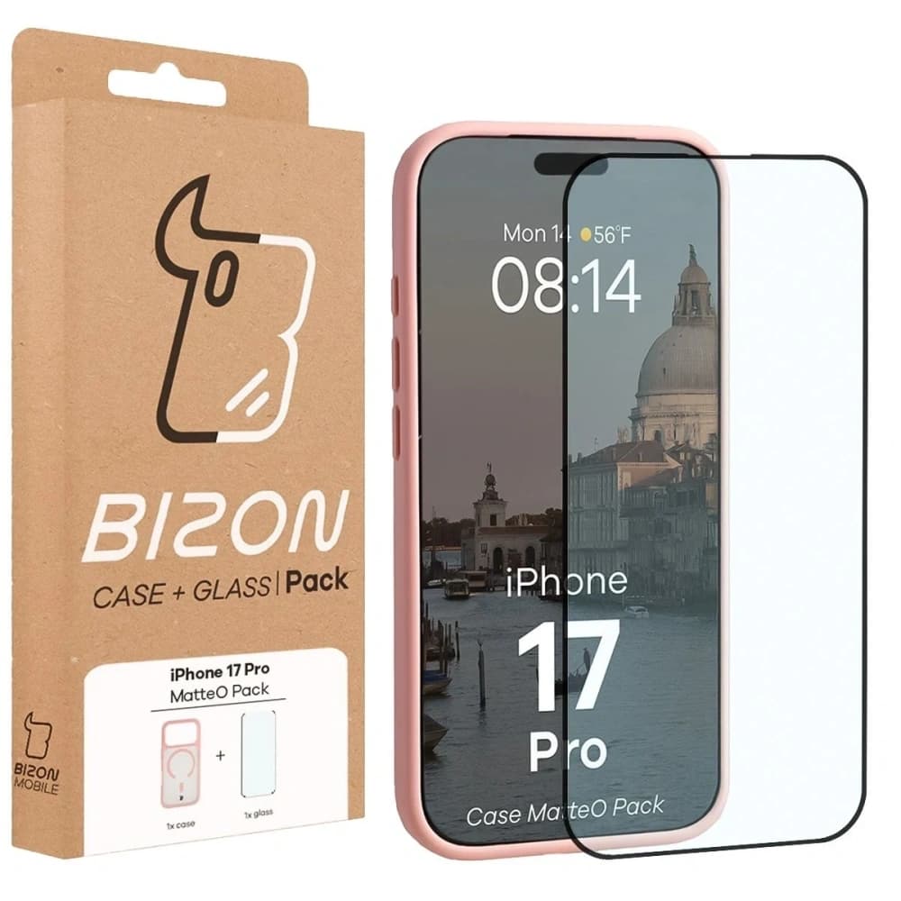 Bizon MatteO Magnetic Pack Apple iPhone 17 Pro kouřový světle růžový
 - 9