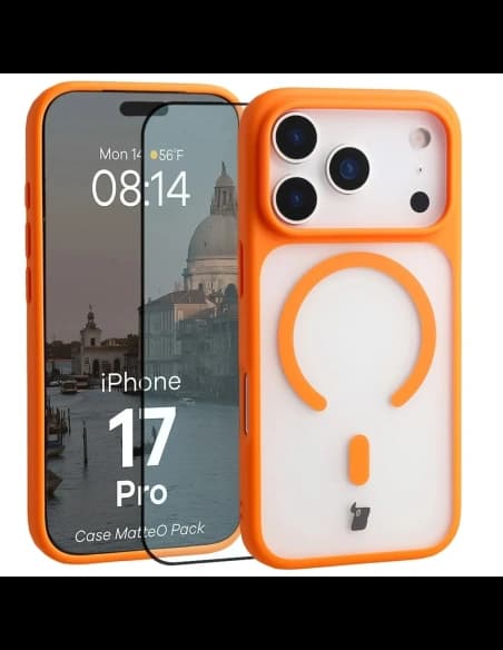Bizon MatteO Magnetic Pack Apple iPhone 17 Pro rauchig orange

