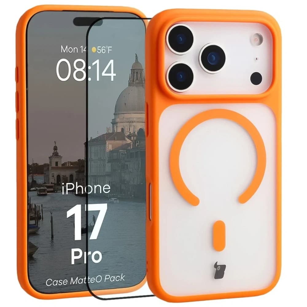 Bizon MatteO Magnetic Pack Apple iPhone 17 Pro smoky orange - 1