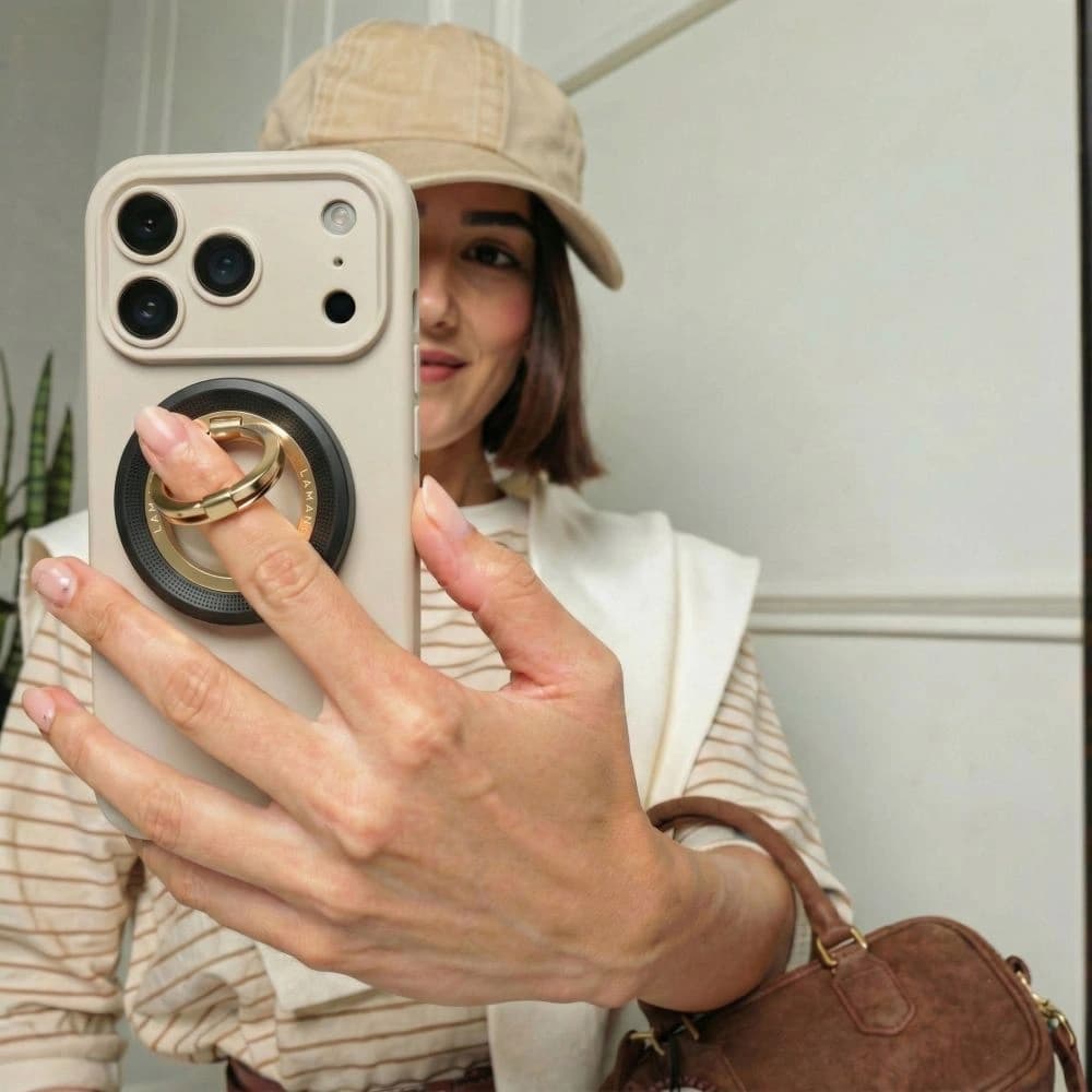 Tech-Protect MMR700 Lamano Magnetic MagSafe Phone Ring Negru/aur
 - 6