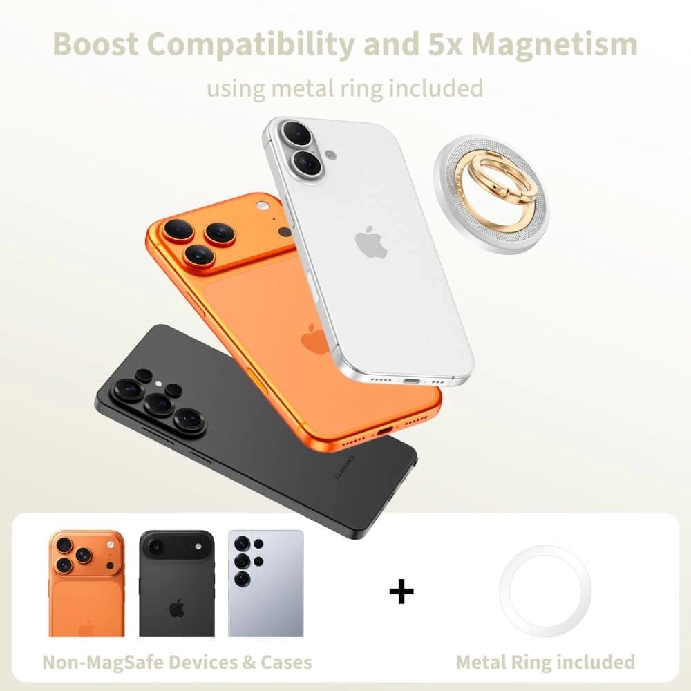 Tech-Protect MMR700 Lamano Magnetic MagSafe Phone Ring Titán/arany
 - 4