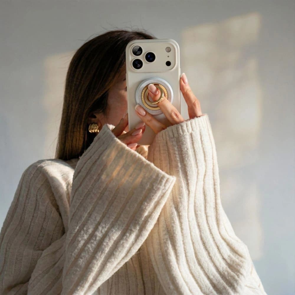 Tech-Protect MMR700 Lamano Magnetic MagSafe Phone Ring Titán/arany
 - 7