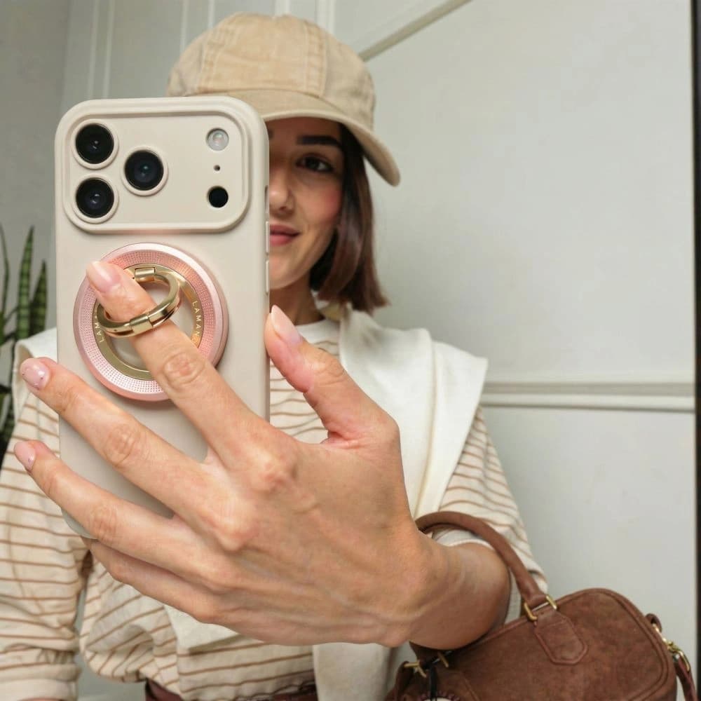 Tech-Protect MMR700 Lamano Magnetic MagSafe Phone Ring Rózsaszín/arany
 - 6