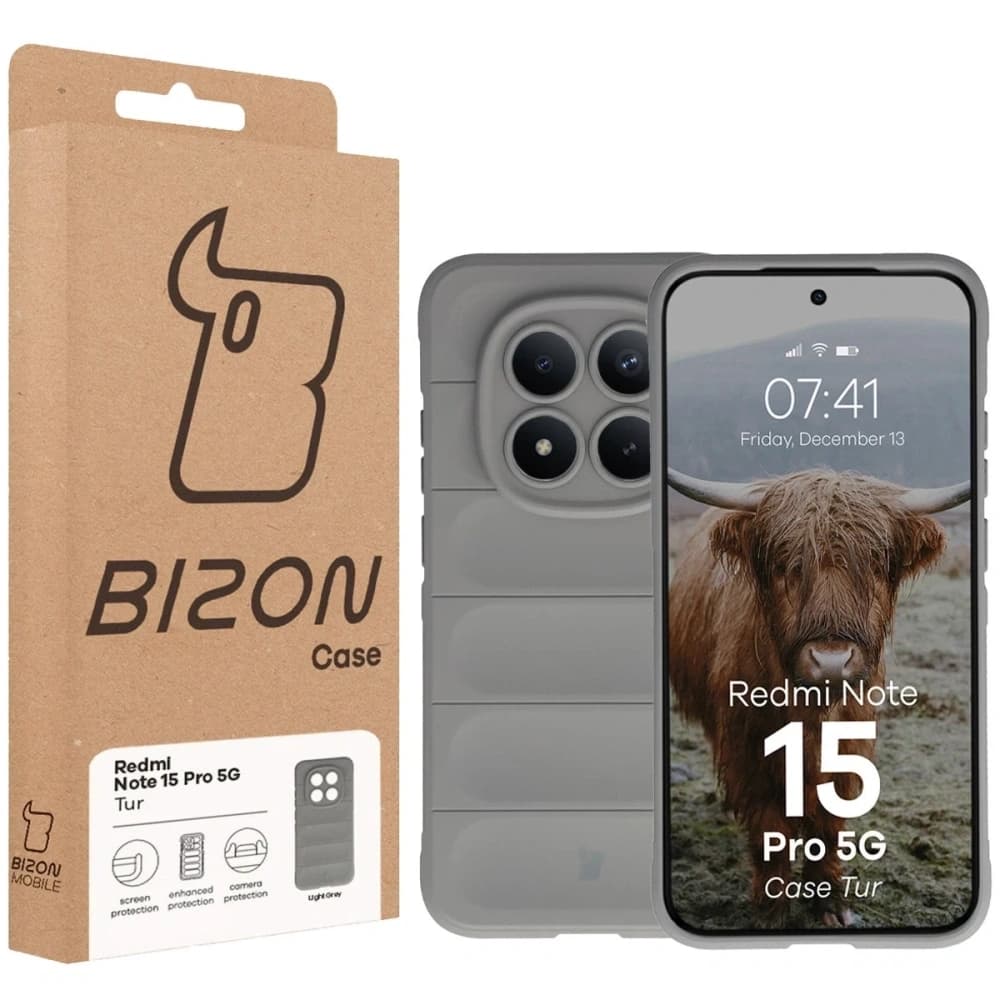 Bizon Case Tur Xiaomi Redmi Note 15 Pro 5G light gray - 8
