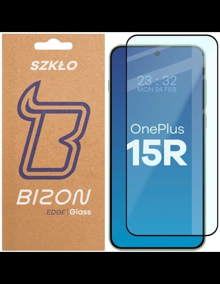 Bizon Glass Edge 2 OnePlus 15R schwarzer Rahmen

