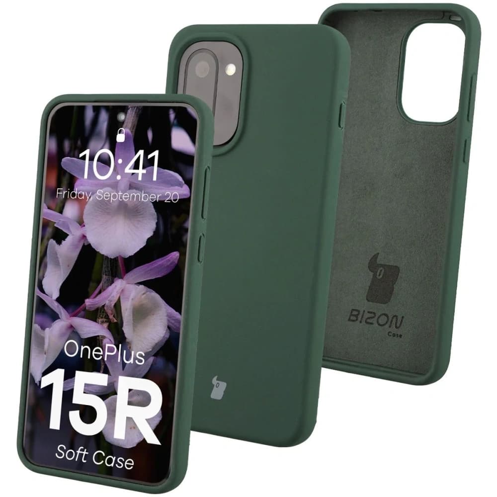 Bizon Soft Case OnePlus 15R verde închis
 - 1