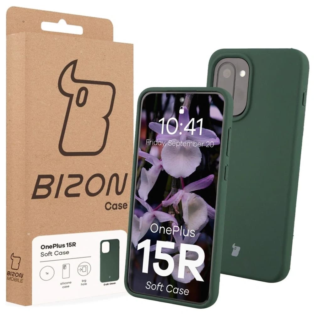 Bizon Soft Case OnePlus 15R verde închis
 - 7