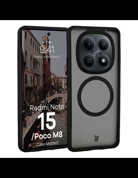 Bizon Case MatteO Magnetic Xiaomi Redmi Note 15 / POCO M8 5G rauchig schwarz
