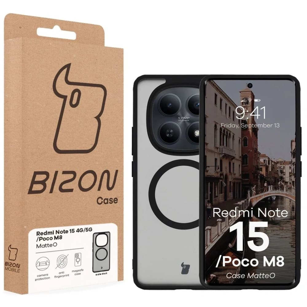 Bizon Case MatteO Magnetic Xiaomi Redmi Note 15 / POCO M8 5G rauchig schwarz
- 7