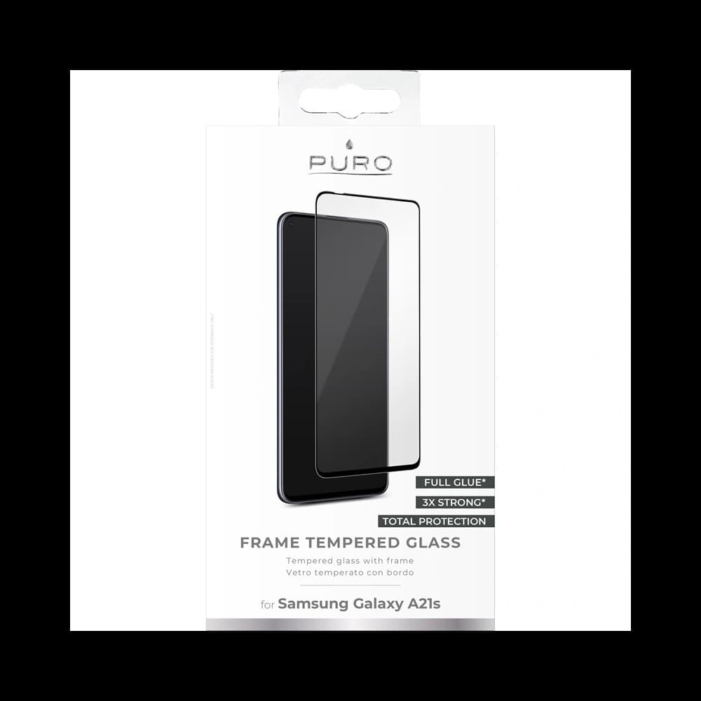 PURO Frame Tempered Glass Samsung Galaxy A21s (black) - 2