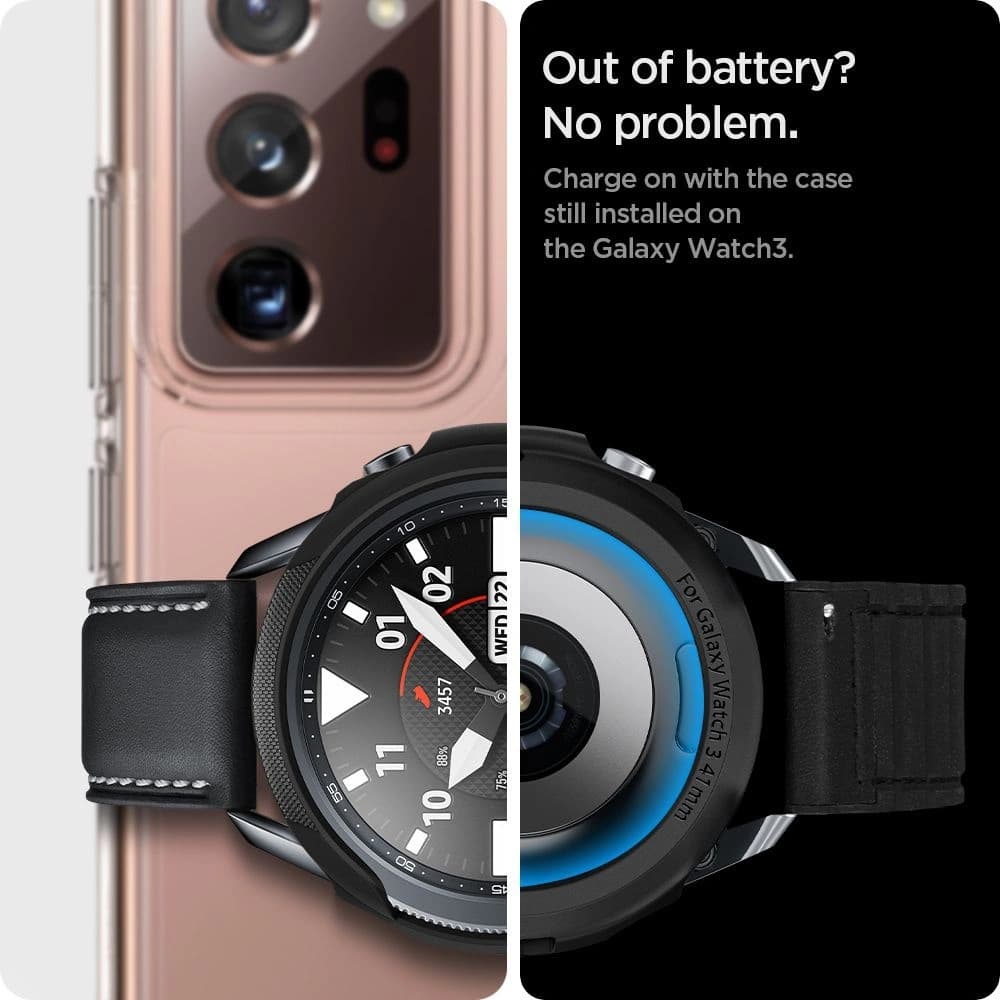 Etui Spigen Liquid Air Samsung Galaxy Watch 3 41mm Matná černá - 15