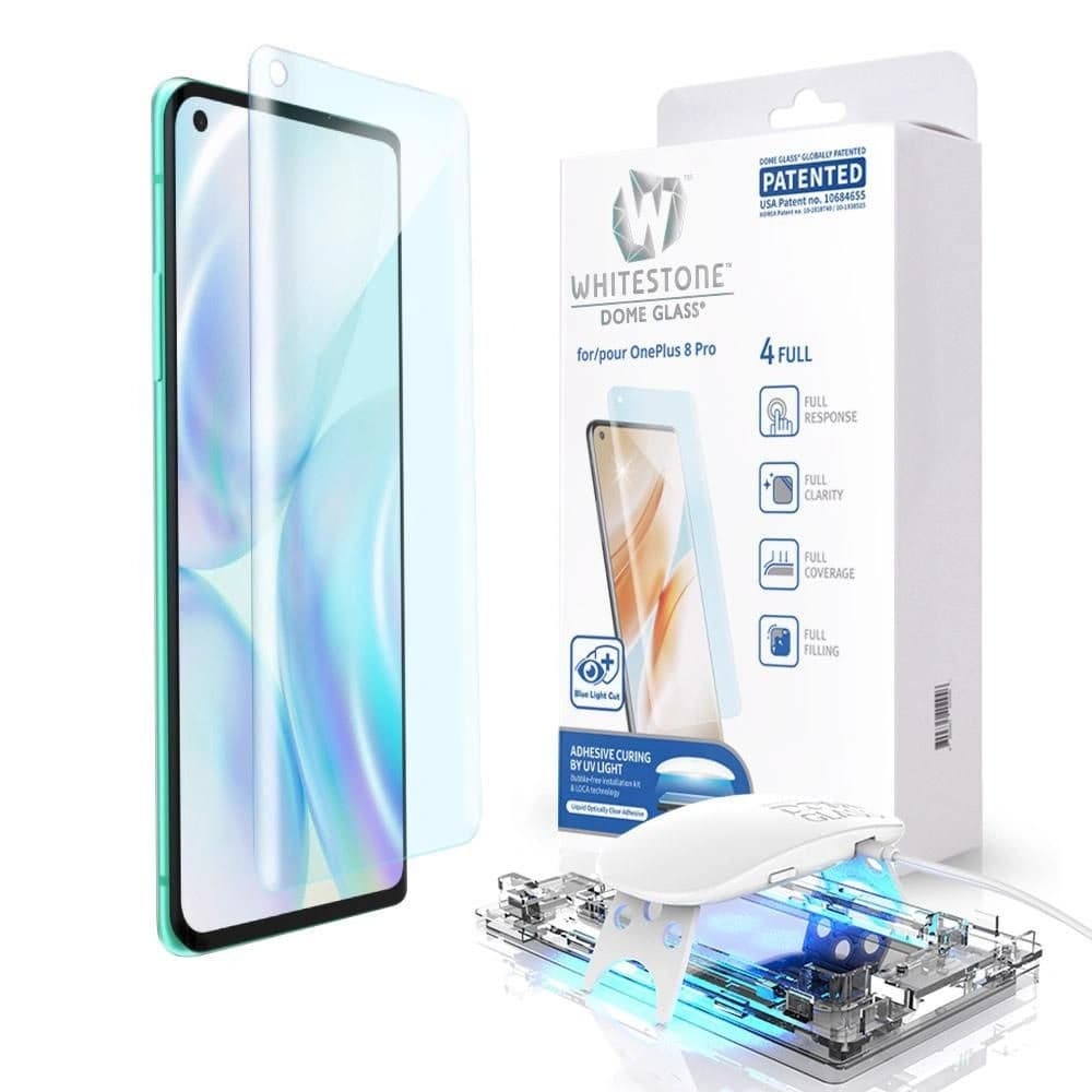 Sticlă securizată cu adeziv UV Whitestone Dome Glass OnePlus 8 Pro Clear