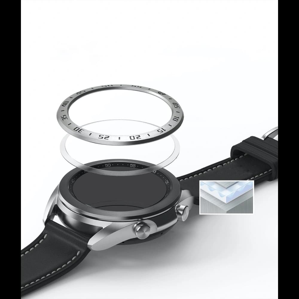 Nakládka Ringke Bezel Styling Samsung Galaxy Watch 3 41mm nerezová ocel stříbrná GW3-41-01 - 8