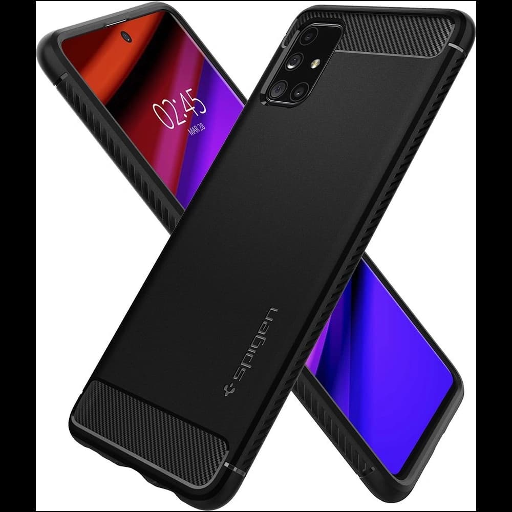 Etui Spigen Rugged Armor Samsung Galaxy M31s Matná Černá - 2